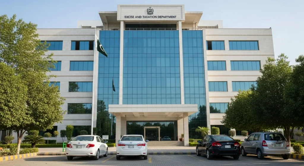 Exterior of Islamabad’s Excise and Taxation Department building.