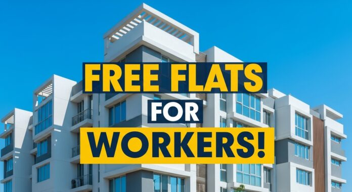 Promotional graphic for Punjab’s free Ascendfree flats scheme for workers.