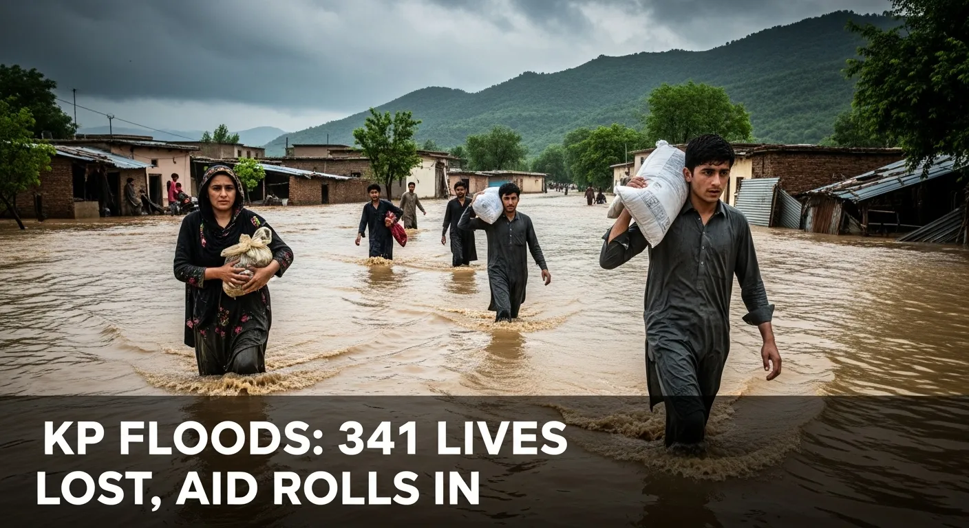 kp-floods-thumbnail-2025 Dramatic flood scene in KP Pakistan with aid announcement
