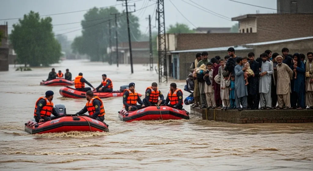 Flood rescue in Khyber Pakhtunkhwa