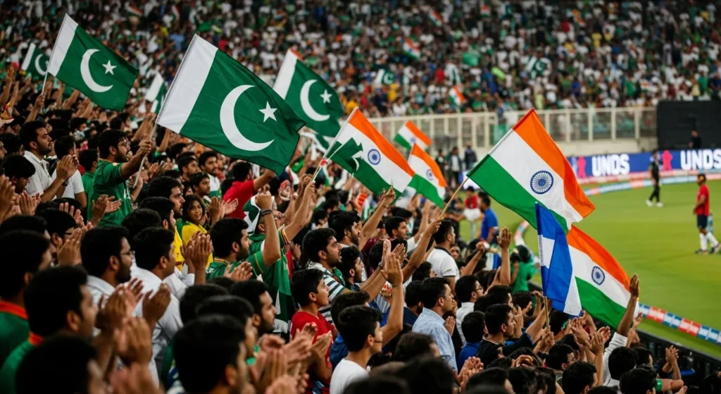 Fans cheering at India vs Pakistan Asia Cup 2025 match