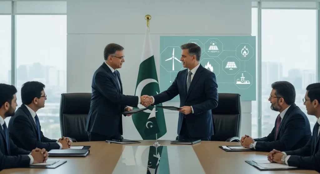 Officials signing power sector financing agreement Pakistan