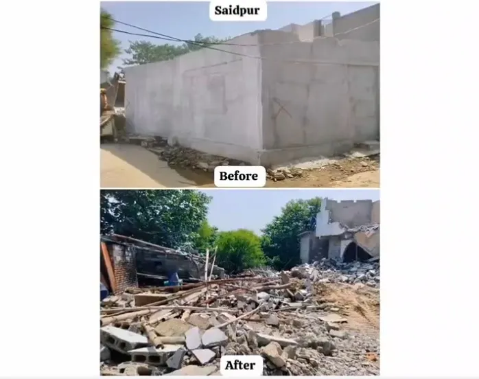 CDA teams demolishing structures in Saidpur Village