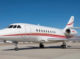 Modern airplane departing for Punjab official route