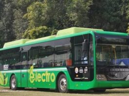 Electric green bus service launch in Gujar Khan, Punjab