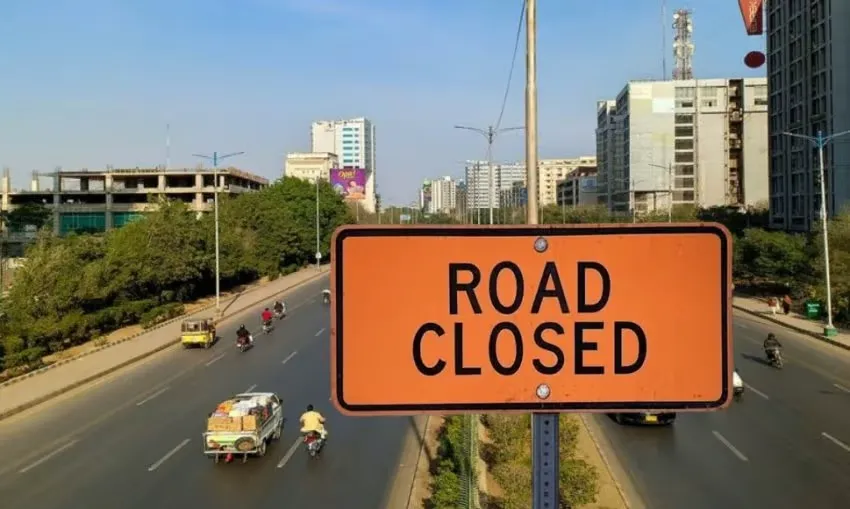 Major Road in Karachi Closed for 1 Week