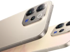 Vivo V70 smartphone in yellow color with premium design